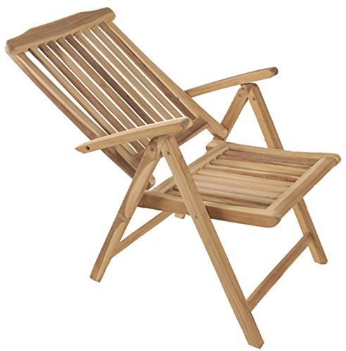 SAM Hochlehner Aruba, Teak-Holz, Klappstuhl 5-Fach verstellbar, Massivholz, Gartenstuhl ideal für Balkon, Terrasse oder Garten, 67 x 58 x 107 cm – Bild 4