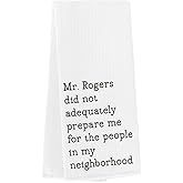 Wzotiy Funny Kitchen Towels Adult Humor Housewarming Gifts for Neighbor Friends Hostess Funny Kitchen Decor Waffle Weave Tea Towels Hand Towels Dish Towels for Kitchen Bathroom 14×23 Inches