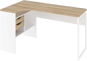 Tvilum Fonction Plus 80118 Chene Et Bureau D Angle Blanc Amazon Fr High Tech