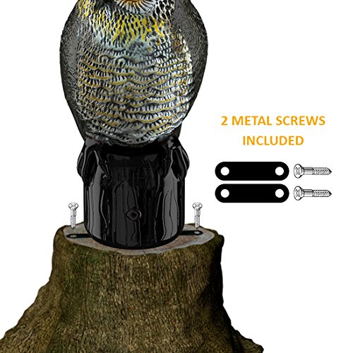 Premium Bird Repellent Fake Owl Decoy for Garden 16 in. Tall Motion