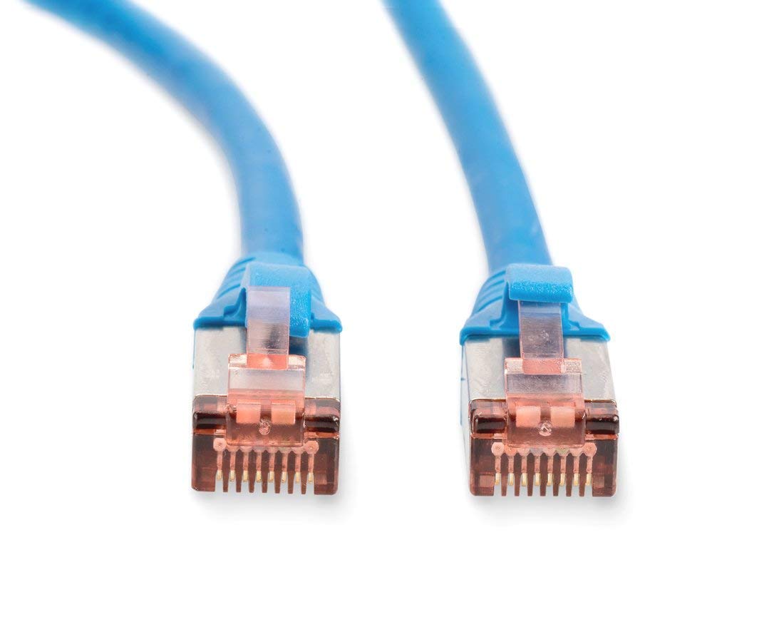 DIGITUS LAN Cable Cat 6-3m - RJ45 Network Cable - S/FTP Shielded - 1 Gbps - Compatible with Cat6A and Cat7 - Blue - Image 4