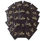 Lifestyles SKYN Premium NON-LATEX Polyisoprene Lubricated Condoms with Silver Pocket/Travel Case-24 Count