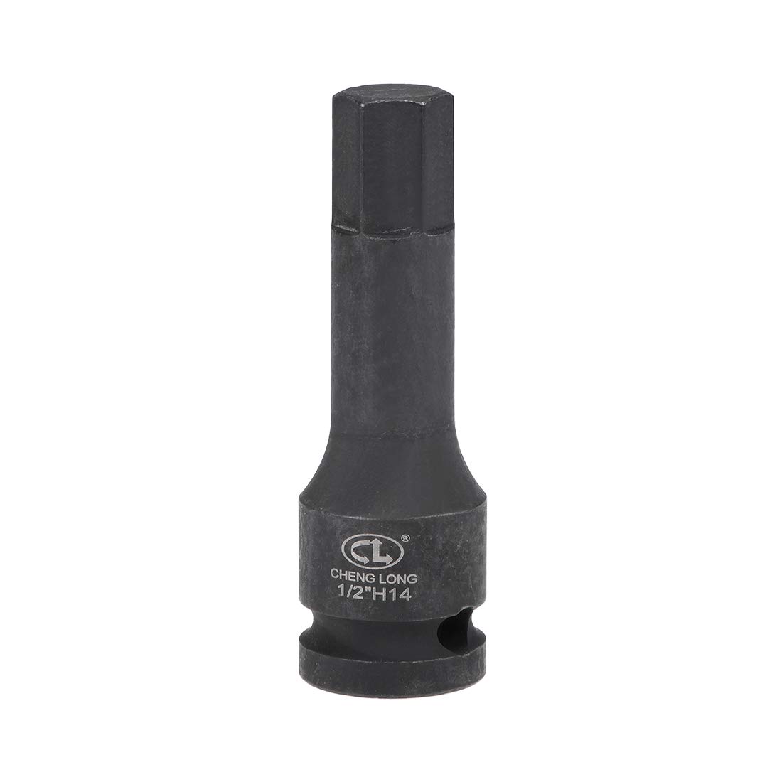 sourcing map 1/2" Drive x H14 (14mm) Impact Hex Bit Socket, Metric 3" Length, Cr-Mo Steel — image 1