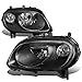 Auto Dynasty Pair of OE Style Black Housing Clear Corner Headlight/Lamps Compatible with Chevy HHR 06-11