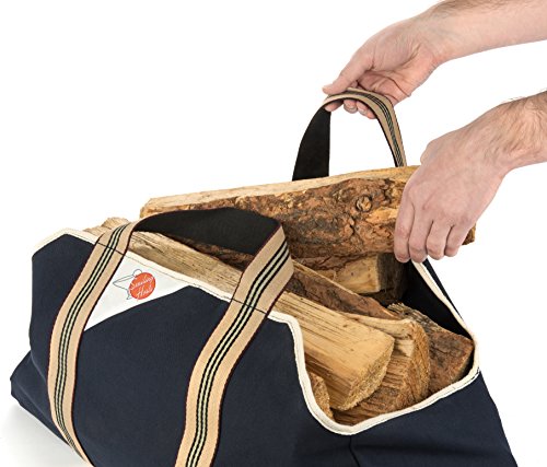 2 handle log carrier for firewood - collapsible, dust-p…