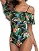 ARKRIR Women's Shoulder Belt Personalized Print Sexy Beach Or Party One-Piece Swimsuits