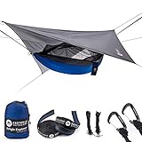Easthills Outdoors Jungle Explorer 118″ x 79″ Portable Double Camping Hammock with Removable Mosquito Bug Net and Tree Straps