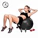 Epitomie Fitness Active Balance Fitness Ball with Imprinted Exercise and Training eBook (Black/65 cm)