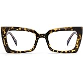 Dollger Blue Light Glasses for Woman, Fashion Cat Eye Thick Frame Rectangle Cute Eyeglasses Computer eye strain relief
