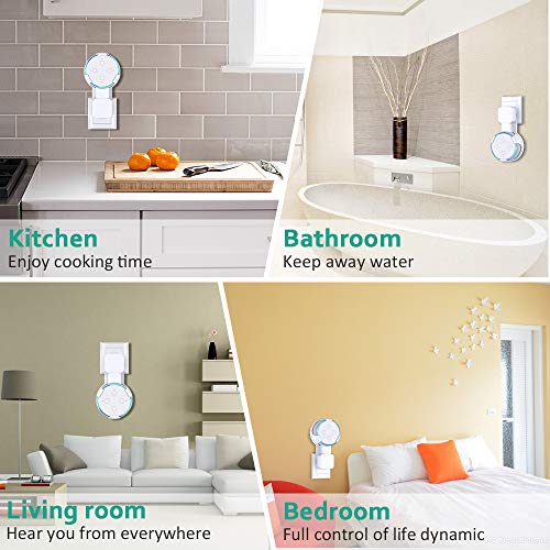 Bovon Outlet Wall Mount Hanger Holder Stand for Echo Dot 3rd Generation, Best Space-Saving Dot Accessories with Cord Management for Your Smart Home Speaker Without Mess Wires or Screws - Thumbnail 6