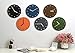 thehaki Decorative Wall Clock Silent & Non-Ticking Quartz Clock PU Leather Lightweight 0.4lb Round 9