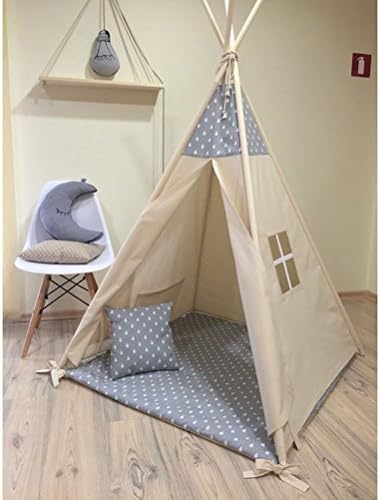 little water drop kids Play Teepee 100% Cotton Canvas Portable Indoor Tent for Boy and Girls playhouse