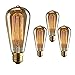 Vintage Edison Bulb 40W 110V E26 Base Squirrel Cage Tungsten Filament Incandescent Light Bulb, Warm Light Dimmable, Pack of 3