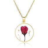 Pressed Flower Necklace Gift for Women | Personalized Handmade Necklaces | Birth Flower Necklace