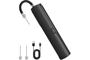 Pumteck Electric Air Ball Pump: Portable Fast Inflation Pump with LED Light for All Sports Balls Basketball Soccer Football Volleyball Exercise Accessories with 2 Needles and Storage Bag