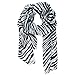 Kobwa(TM) Chiffon Zebra Strips Striped Women Shawl Scarves Wrap With Kobwa's Keyring