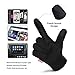 Vbiger Men Winter Warm Gloves Windproof Anti-slip Touch Screen Gloves Cold Weather Gloves Liner (XL) Black