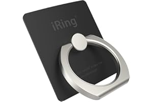 iRing Original, Made in Korea, Phone Ring Holder, Cell Phone Grip Stand, Compatible with iPhone, Galaxy, and Other Smartphones (Black)
