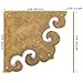 Hardware Philosophy Brass Curled Box Corner Plate Hardware 3.3 Inches - Set of 2 - Architectural, Interior Design, Doors, Furniture Cabinet Customization Hardware