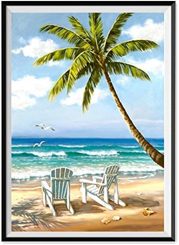 5D Diamond Painting,Jchen(TM) Home Decorations Craft Animal Sea Beach House 5D DIY Diamond Painting Kit Pasted DIY Diamond Painting Cross Stitch (Beach Sea: 30X40CM)