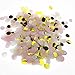 FECEDY Gold Pink White 1 inch Circles Tissue Paper Confetti for Party 5000pcs/pack