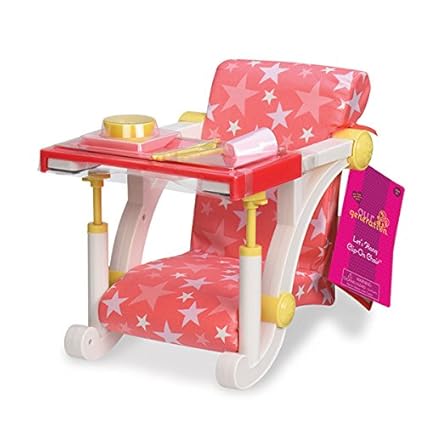 Our Generation Clip-On Chair (Stars) 18 Doll, Pink,