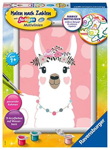 Ravensburger Malen nach Zahlen 28514 - No Drama Lama - Für Kinder ab 7 Jahren