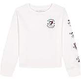 Tommy Hilfiger Girls Long Sleeve Logo Graphic Crew Neck T-Shirt