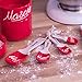 Ceramic Measuring Spoons Set - Red Mason Jar Cute Kitchen Accessories for Baker Gifts - Tablespoon Measuring Spoon for Cute Baking Accessories - Decorative Measuring Spoons Gift for Bakers (Set of 4)