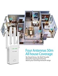 Amplificador de señal Wifi Range Extender, repetidor inalámbrico Enkman a 300 Mbps WiFi con 4 antenas externas, mini enrutador   repetidor   punto de acceso, red estable, fácil configuración, amplificador de señal WiFi (2.4GHz   150 pies)