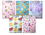 Design Variety Printed Paperboard Clipboard 5pk Multi Colorful Clipboards