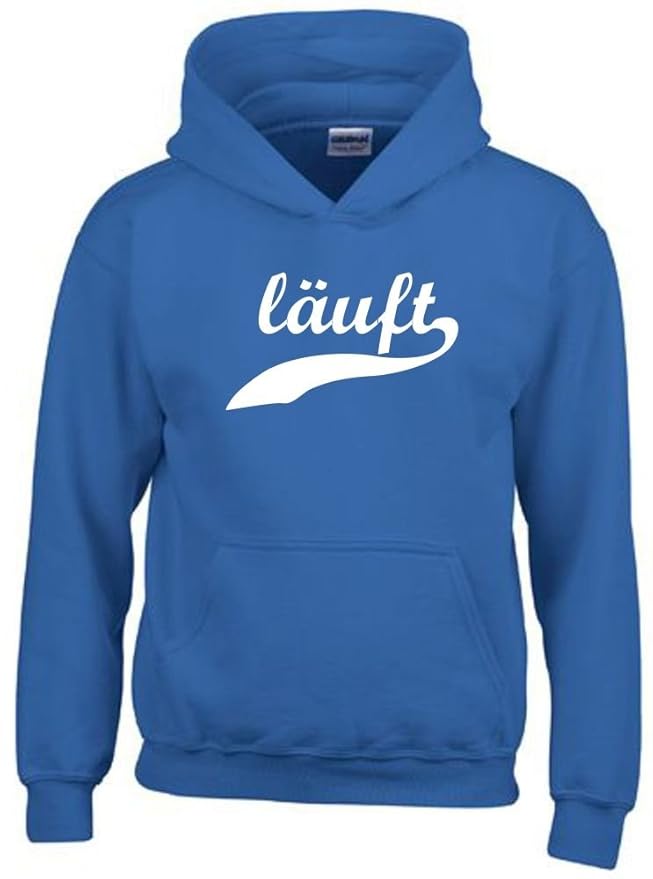 Coole-Fun-T-Shirts LÄUFT ! Kinder Sweatshirt mit Kapuze Hoodie Kids Gr.128-164 cm LASST Mich IN Ruhe !