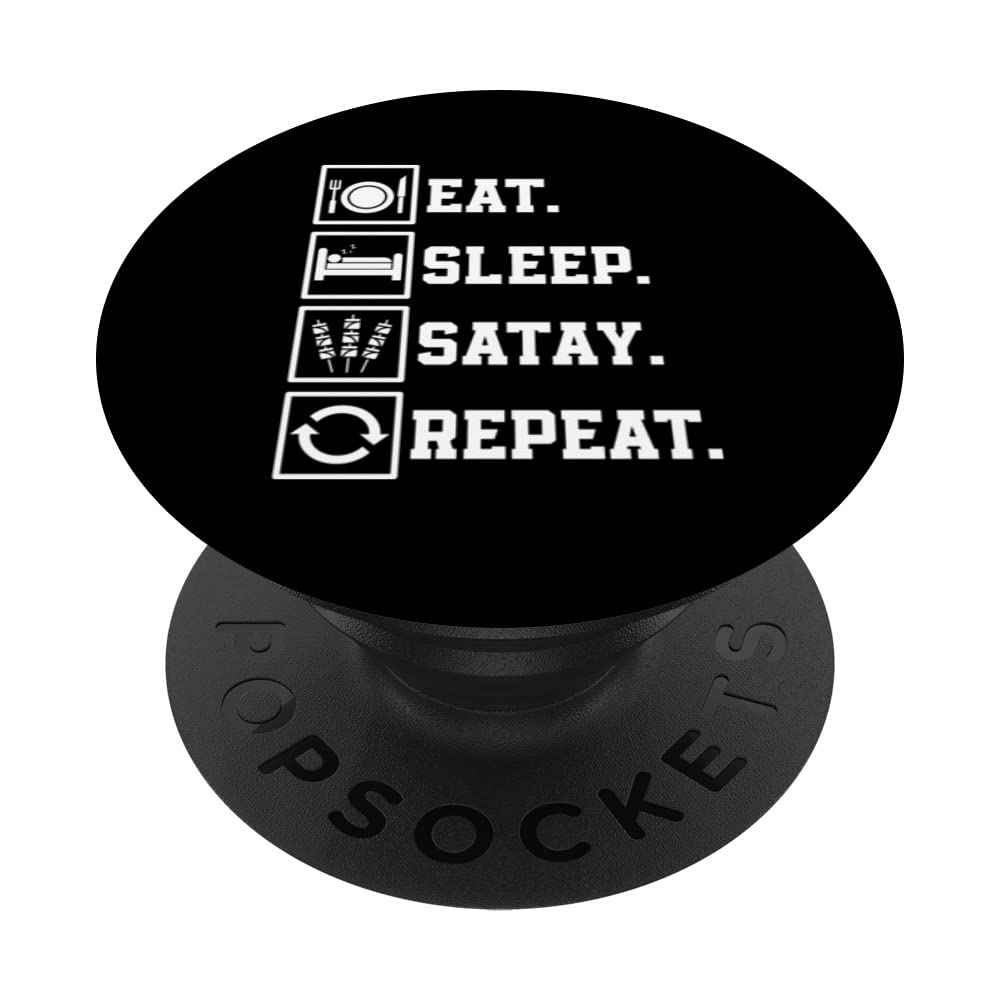 Funny Satay Lover Outfit Chicken Meat Indonesia PopSockets Swappable PopGrip