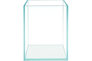 HIRO Aquatics Nano Tall Rimless Frameless Extra Clear Glass Aquarium, Low Iron Glass Tank, 5mm Glass, White Leveling Mat Included, w/Lids Options