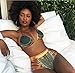 Sundray Women DashiKini Metallic Leatherette High Waist 2PCS Bikini Sets Beachwear L