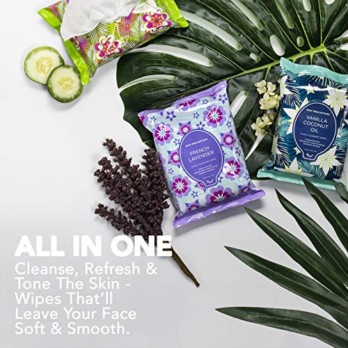 Body Prescriptions Makeup Remover Wipes Bulk, 3 Pack, 90 Facial