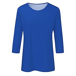 Women's Casual Shirts 3/4 Sleeve Cold Shoulder