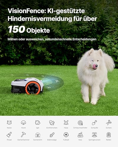 Segway Navimow i205 AWD Mähroboter ohne Begrenzungskabel mit Garage S, Empf. 500 m², Allradantrieb für Steigungen bis zu 45%, EFLS NRTK+Vision, Keine RTK-Antenne erforderlich 7