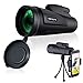Siensync 12X50 High Powered Monocular Waterproof Fogproof Monocular for Adult Bird Watching, Outdoor Wildlife Camping and Traveling with Tripod Smartphone Holder