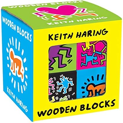 keith haring wooden blocks