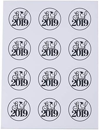 Osun 60pcs Grad 2019 Seal Stickers Paper Labels for DIY Graduation Gifts Packaging