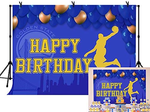 Lylycty 7x5ft Nba Birthday Backdrop For Golden State Warriors Fans Party Supplies Royal Blue Photo Banner Studio Background Booth Props Lyls925 Photo Backgrounds Amazon Com Au