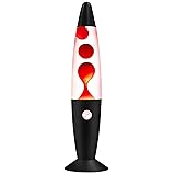 Vanful Red Magma Liquid Motion Lamp with Black Base