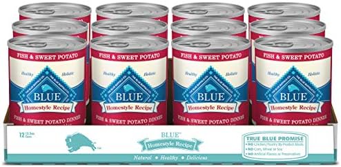 Blue Buffalo Homestyle Recipe Natural Adult Wet Dog Food Fish Sweet Potato 12 5 Oz Cans Pack Of 12 Canned Wet Pet Food Pet Supplies Amazon Com