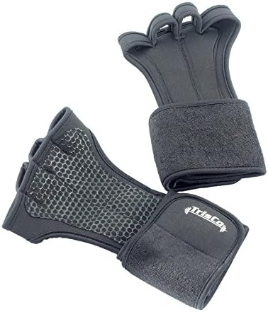 Cross Training Gloves with Wrist Support and Sweatband for WOD, Gym workout, Weightlifting &amp; Fitness – Non-Slip Silicone Padding &amp; Hand Protector No Calluses Strong Grip – Perfect for Men &amp; Women S
