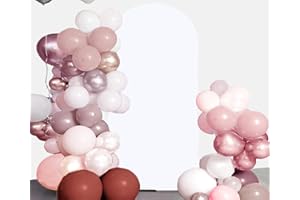 JFDYDM 7.2 FT Double-Sided White Wedding Arch Cover, White 7.2 FT Spandex Arch Backdrop Cover, Chiara Backdrop Cover, White Arch Backdrop Cover for Wedding Bridal Shower Birthday Party Decor