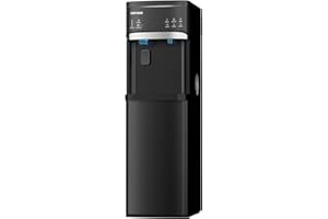 ICEVOKE 3-in-1 Water Cooler Dispenser with Built-in Ice Maker, 3 Temperatures with Hot, Room & Cold Spouts, Bottom Loading for 3 or 5 Gallon, 22LBS/24H Ice Making, Child Safety Lock, Touch Operation