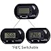 CoZroom LCD Digital Aquarium Thermometer for Fish Tank Water Vivarium Temperature Sensor, Pack of 3, Black