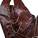 Women's Steampunk Retro Steel Boned Corset Waist Cincher Bustier Shapewear Top Large Brown