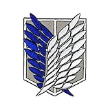 Attack on Titan Patch Embroidered Scout Regiment Scout Legion Survey Corps animation Iron On Sew On Patches Blue